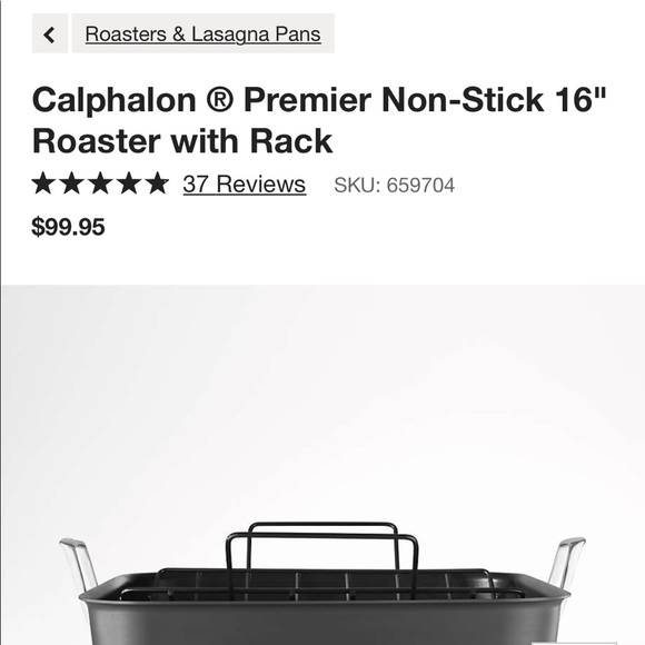 Crate & Barrel Calphalon Non Stick Roasting Pan - Perfect Condition 🍳 - Picture 10 of 14
